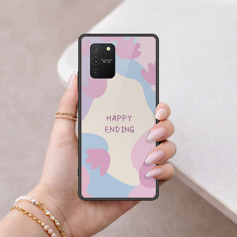 Samsung Galaxy S10 Lite Cover - Happy Series - HQ Ultra Shine Premium Infinity Glass Soft Silicon Borders Case