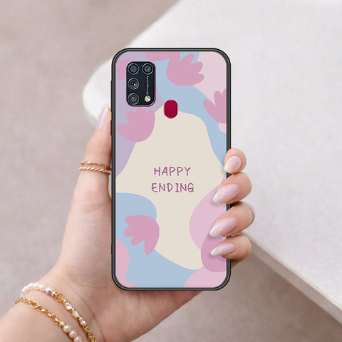 Samsung Galaxy M21s Cover - Happy Series - HQ Ultra Shine Premium Infinity Glass Soft Silicon Borders Case