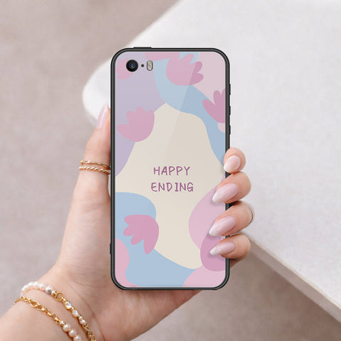 iPhone 5 Cover - Happy Series - HQ Ultra Shine Premium Infinity Glass Soft Silicon Borders Case