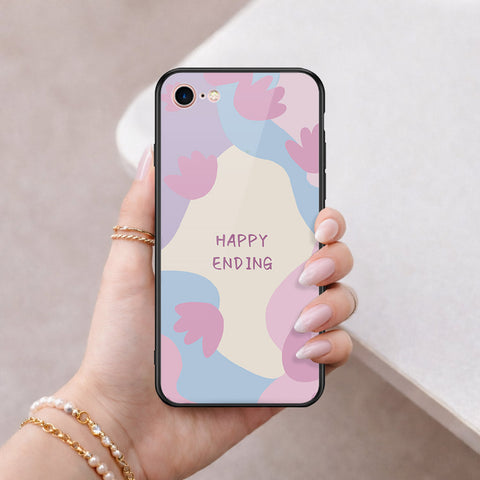 iPhone SE 2022 - Happy Series - HQ Ultra Shine Premium Infinity Glass Soft Silicon Borders Case