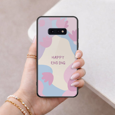 Samsung Galaxy S10e Cover - Happy Series - HQ Ultra Shine Premium Infinity Glass Soft Silicon Borders Case