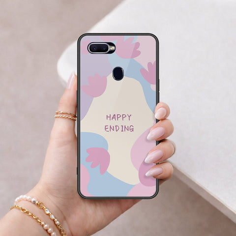 Oppo F9 / F9 Pro Cover - Happy Series - HQ Ultra Shine Premium Infinity Glass Soft Silicon Borders Case