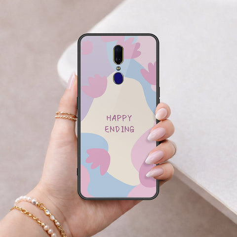Oppo F11 Cover - Happy Series - HQ Ultra Shine Premium Infinity Glass Soft Silicon Borders Case