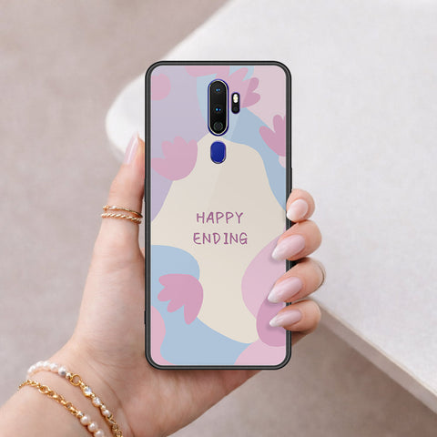 Oppo A5 2020 Cover - Happy Series - HQ Ultra Shine Premium Infinity Glass Soft Silicon Borders Case