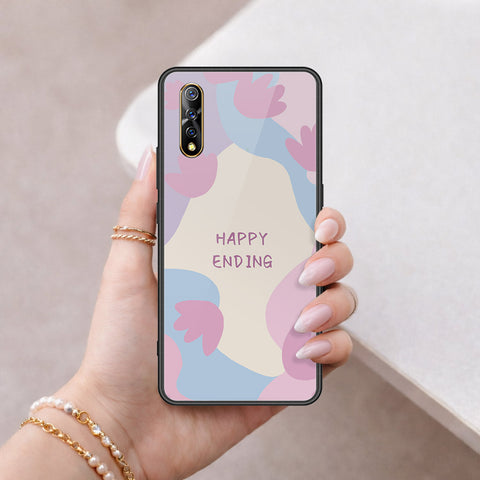 vivo Z5 Cover - Happy Series - HQ Ultra Shine Premium Infinity Glass Soft Silicon Borders Case