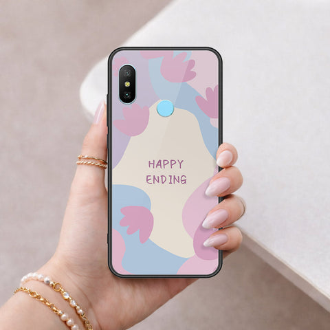 Xiaomi Mi A2 Cover - Happy Series - HQ Ultra Shine Premium Infinity Glass Soft Silicon Borders Case