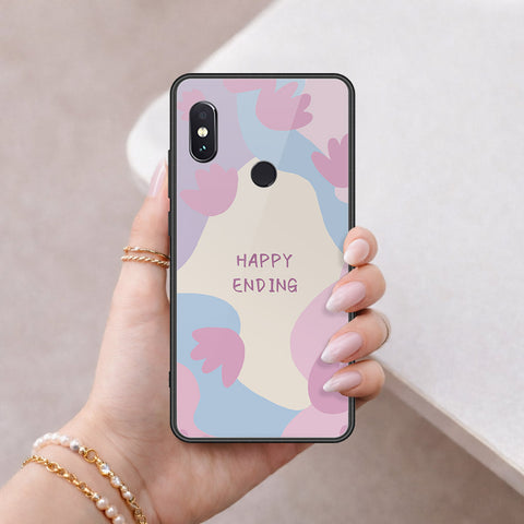 Xiaomi Redmi Note 5 Pro Cover - Happy Series - HQ Ultra Shine Premium Infinity Glass Soft Silicon Borders Case
