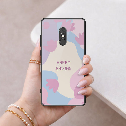 Xiaomi Redmi Note 4 / 4X Cover - Happy Series - HQ Ultra Shine Premium Infinity Glass Soft Silicon Borders Case