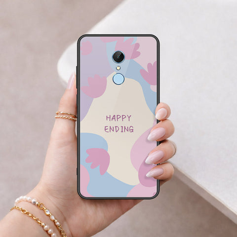 Xiaomi Redmi 5 Cover - Happy Series - HQ Ultra Shine Premium Infinity Glass Soft Silicon Borders Case