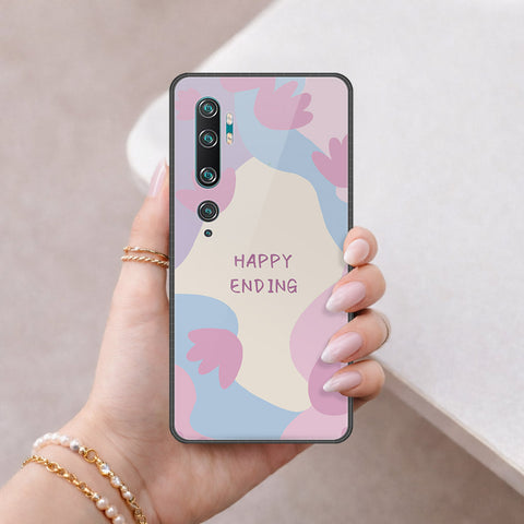 Xiaomi Mi CC9 Pro Cover - Happy Series - HQ Ultra Shine Premium Infinity Glass Soft Silicon Borders Case