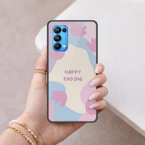 Oppo Reno 5 Pro 5G Cover - Happy Series - HQ Ultra Shine Premium Infinity Glass Soft Silicon Borders Case