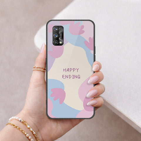 Realme 7 Pro Cover - Happy Series - HQ Ultra Shine Premium Infinity Glass Soft Silicon Borders Case