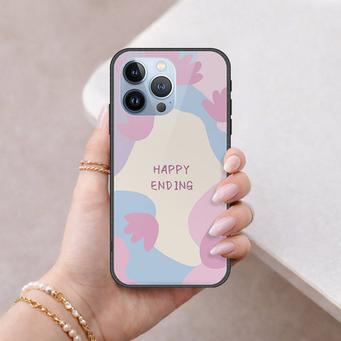 iPhone 13 Pro Cover - Happy Series - HQ Ultra Shine Premium Infinity Glass Soft Silicon Borders Case