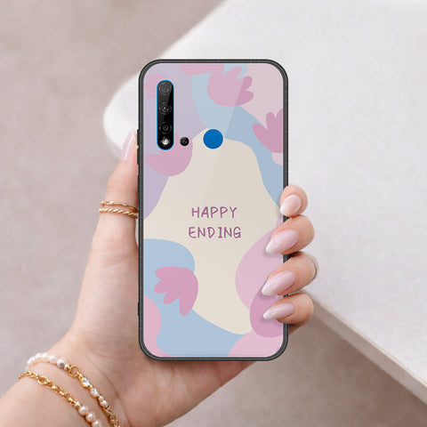 Huawei P20 Lite 2019 Cover - Happy Series - HQ Ultra Shine Premium Infinity Glass Soft Silicon Borders Case