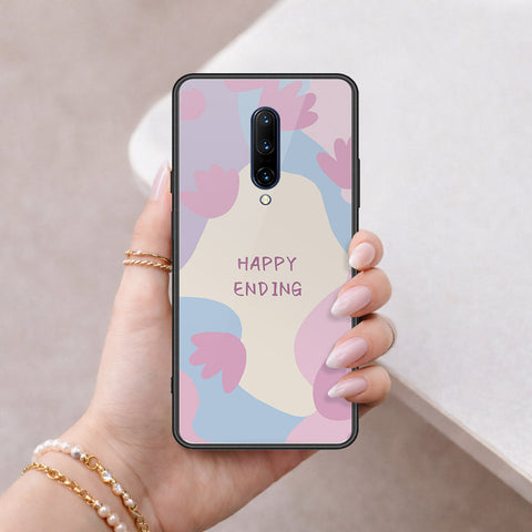 OnePlus 7 Pro Cover - Happy Series - HQ Ultra Shine Premium Infinity Glass Soft Silicon Borders Case
