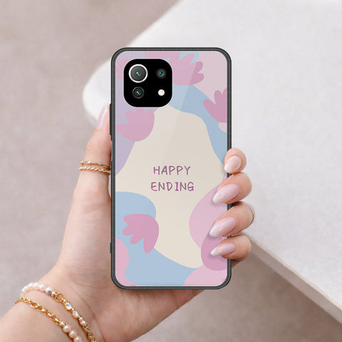 Xiaomi Mi 11 Lite Cover - Happy Series - HQ Ultra Shine Premium Infinity Glass Soft Silicon Borders Case