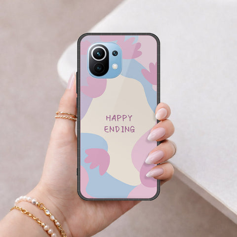 Xiaomi Mi 11 Cover - Happy Series - HQ Ultra Shine Premium Infinity Glass Soft Silicon Borders Case