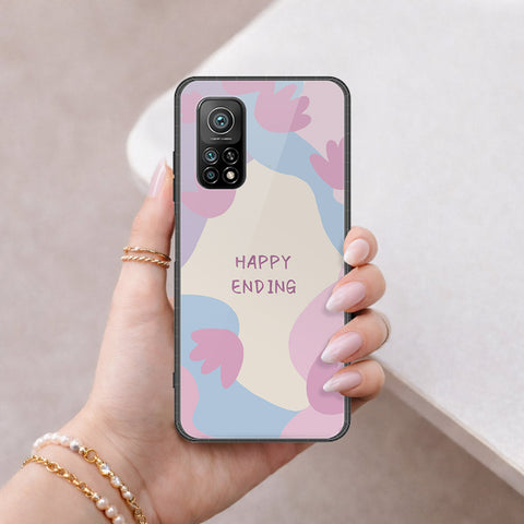 Xiaomi Mi 10T Cover - Happy Series - HQ Ultra Shine Premium Infinity Glass Soft Silicon Borders Case