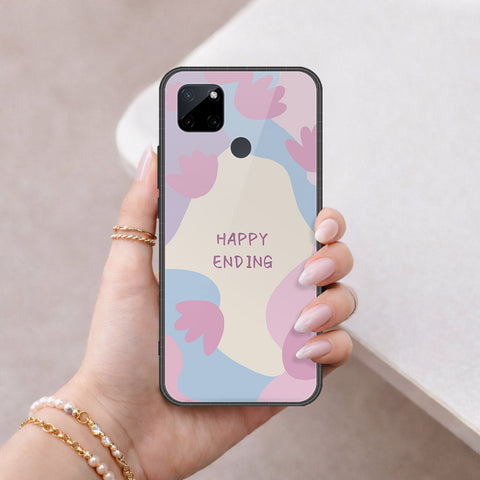 Realme C25Y Cover - Happy Series - HQ Ultra Shine Premium Infinity Glass Soft Silicon Borders Case