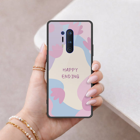 OnePlus 8 Pro Cover - Happy Series - HQ Ultra Shine Premium Infinity Glass Soft Silicon Borders Case