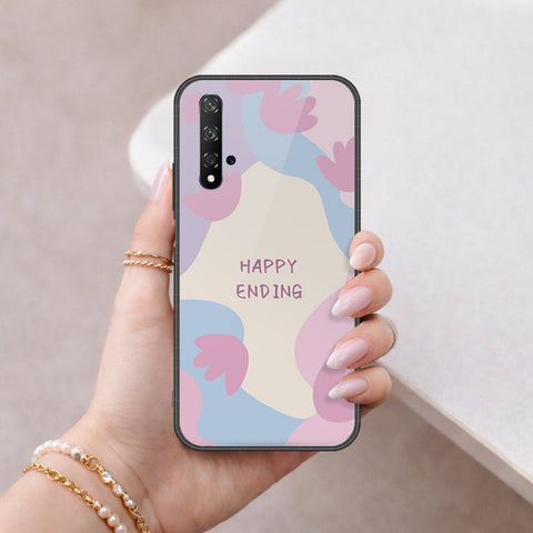 Honor 20 Cover - Happy Series - HQ Ultra Shine Premium Infinity Glass Soft Silicon Borders Case