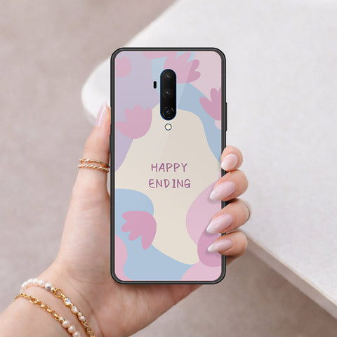 OnePlus 7T Pro Cover - Happy Series - HQ Ultra Shine Premium Infinity Glass Soft Silicon Borders Case