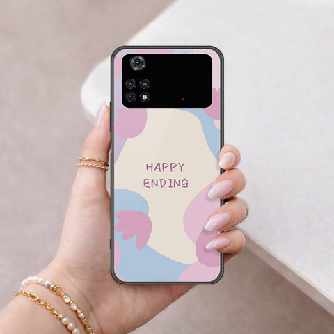 Xiaomi Poco M4 Pro Cover - Happy Series - HQ Ultra Shine Premium Infinity Glass Soft Silicon Borders Case