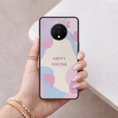 OnePlus 7T Cover - Happy Series - HQ Ultra Shine Premium Infinity Glass Soft Silicon Borders Case