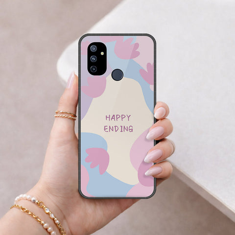 OnePlus Nord N100 Cover - Happy Series - HQ Ultra Shine Premium Infinity Glass Soft Silicon Borders Case