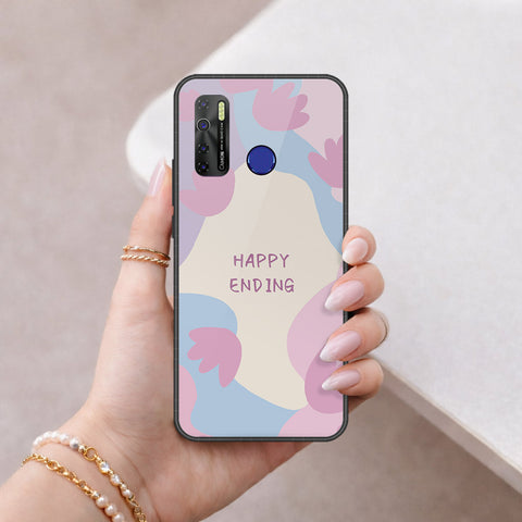 Tecno Camon 15 Air Cover - Happy Series - HQ Ultra Shine Premium Infinity Glass Soft Silicon Borders Case