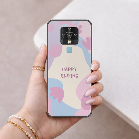 Tecno Camon 16 Cover - Happy Series - HQ Ultra Shine Premium Infinity Glass Soft Silicon Borders Case