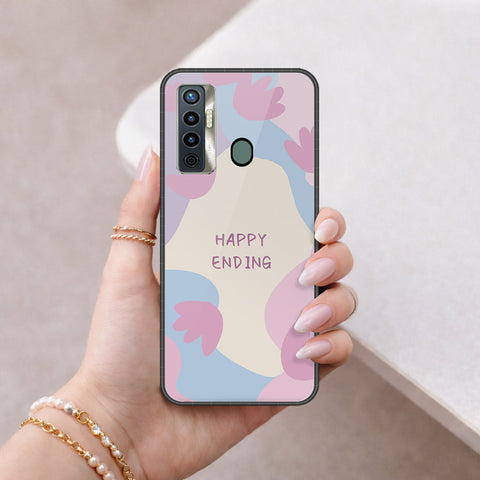 Tecno Camon 17 Cover - Happy Series - HQ Ultra Shine Premium Infinity Glass Soft Silicon Borders Case
