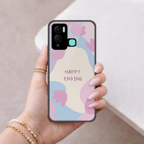 Infinix Hot 12 Play Cover - Happy Series - HQ Ultra Shine Premium Infinity Glass Soft Silicon Borders Case