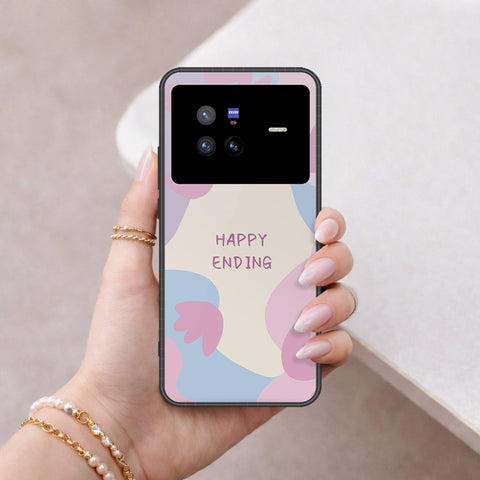 Vivo X80 Cover - Happy Series - HQ Ultra Shine Premium Infinity Glass Soft Silicon Borders Case