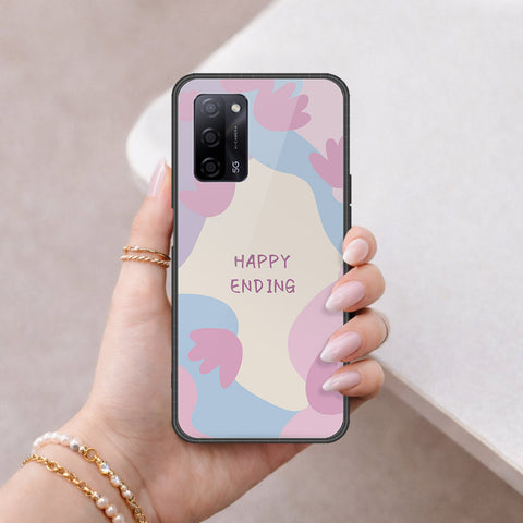 Oppo A55s Cover - Happy Series - HQ Ultra Shine Premium Infinity Glass Soft Silicon Borders Case