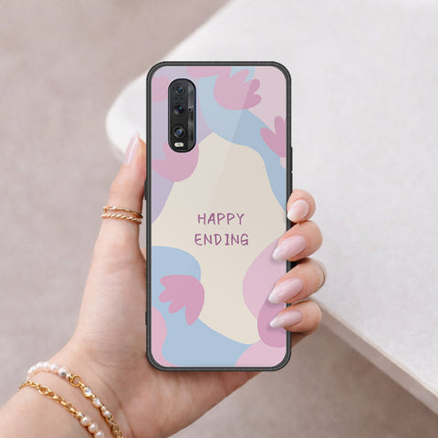 Oppo Find X2 Cover - Happy Series - HQ Ultra Shine Premium Infinity Glass Soft Silicon Borders Case