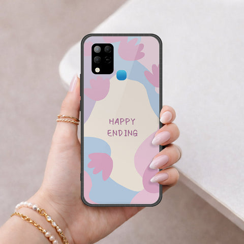 Infinix Hot 10s Cover - Happy Series - HQ Ultra Shine Premium Infinity Glass Soft Silicon Borders Case