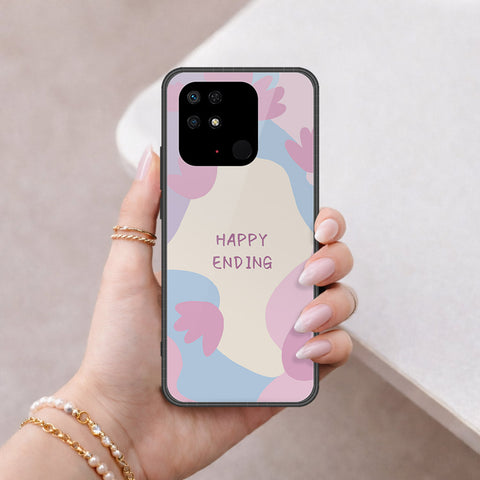 Xiaomi Redmi 10C Cover - Happy Series - HQ Ultra Shine Premium Infinity Glass Soft Silicon Borders Case