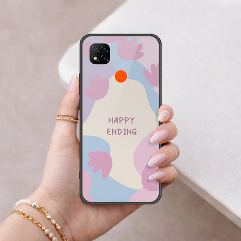 Xiaomi Redmi 9C Cover - Happy Series - HQ Ultra Shine Premium Infinity Glass Soft Silicon Borders Case