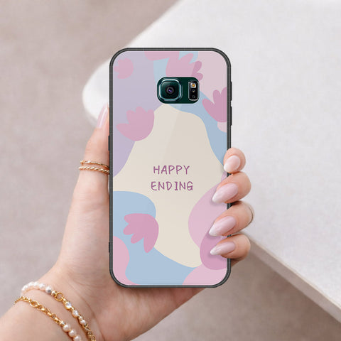 Samsung Galaxy S6 Edge Plus Cover - Happy Series - HQ Ultra Shine Premium Infinity Glass Soft Silicon Borders Case