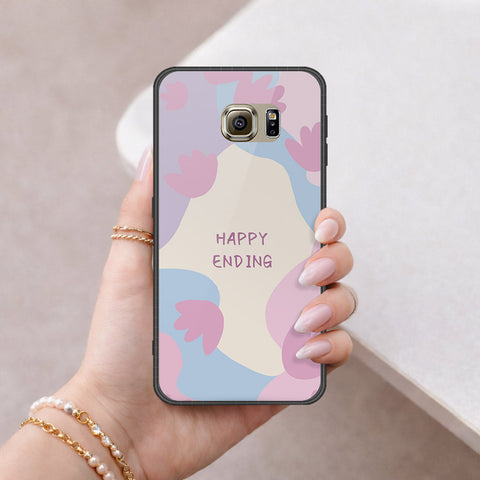 Samsung Galaxy S6 Cover - Happy Series - HQ Ultra Shine Premium Infinity Glass Soft Silicon Borders Case