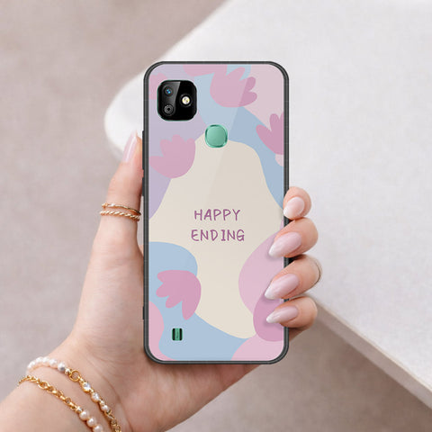 Infinix Smart HD 2021 Cover - Happy Series - HQ Ultra Shine Premium Infinity Glass Soft Silicon Borders Case