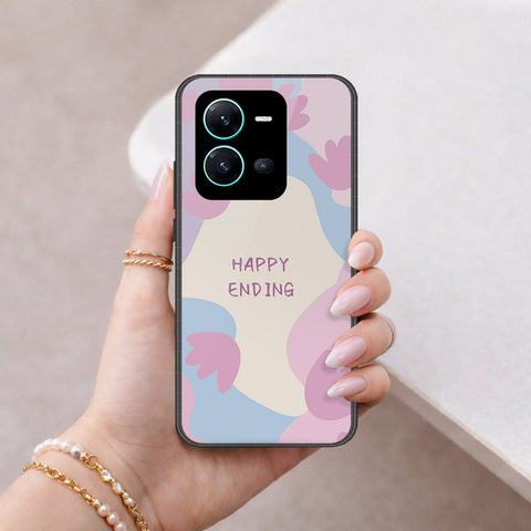 Vivo V25 5G Cover - Happy Series - HQ Ultra Shine Premium Infinity Glass Soft Silicon Borders Case