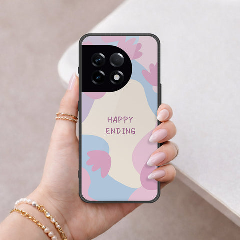 OnePlus 11R Cover - Happy Series - HQ Ultra Shine Premium Infinity Glass Soft Silicon Borders Case