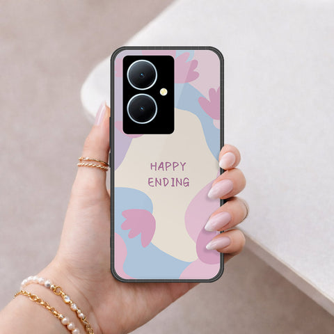 Vivo V29 Lite Cover - Happy Series - HQ Ultra Shine Premium Infinity Glass Soft Silicon Borders Case