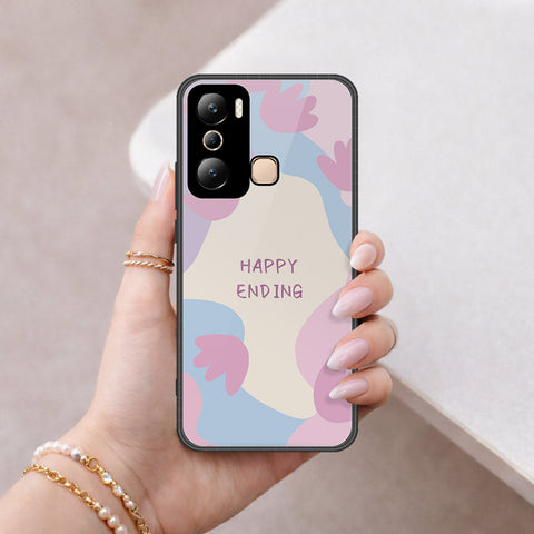 Infinix Hot 20i Cover - Happy Series - HQ Ultra Shine Premium Infinity Glass Soft Silicon Borders Case