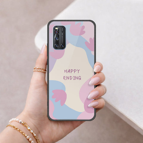 Vivo V19 Cover - Happy Series - HQ Ultra Shine Premium Infinity Glass Soft Silicon Borders Case