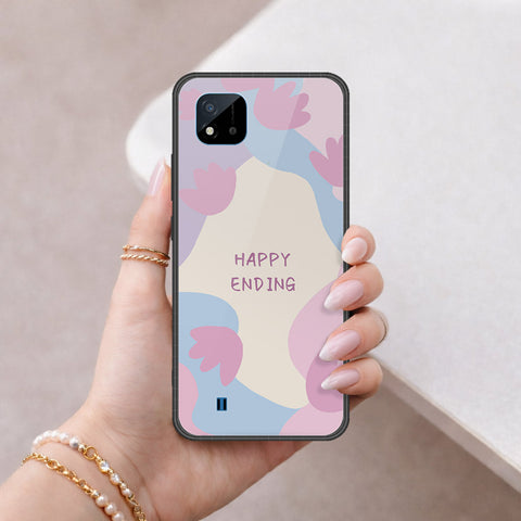 Realme C20 Cover - Happy Series - HQ Ultra Shine Premium Infinity Glass Soft Silicon Borders Case