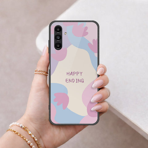 Samsung Galaxy A04s Cover - Happy Series - HQ Ultra Shine Premium Infinity Glass Soft Silicon Borders Case