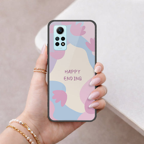 Xiaomi Redmi Note 12 Pro 4G Cover - Happy Series - HQ Ultra Shine Premium Infinity Glass Soft Silicon Borders Case